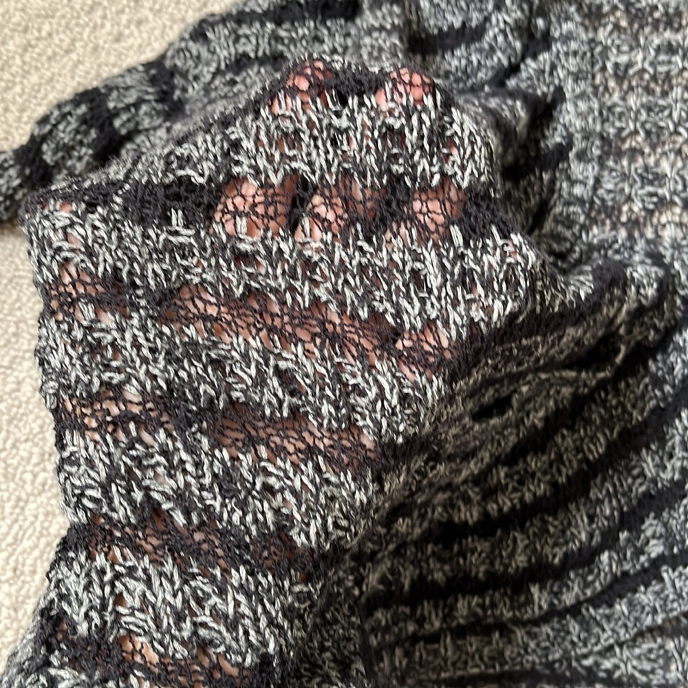 Free people Crochet black/ grey mix cardigan - Picture 5 of 5